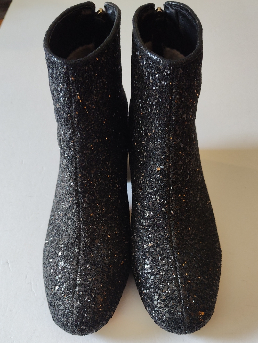 Women's Black Glitter Ankle Boots